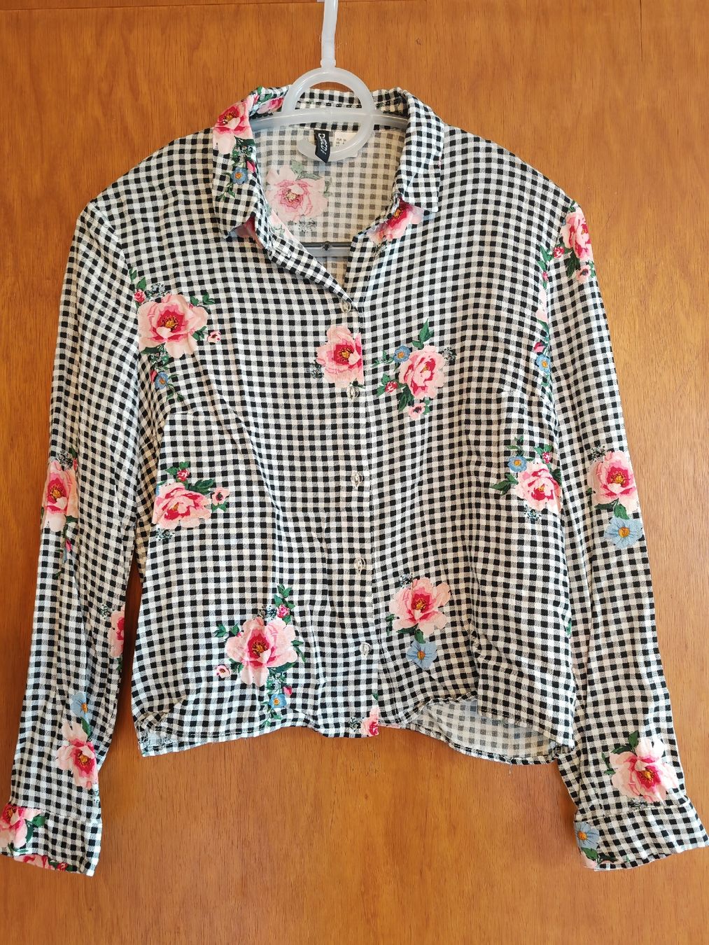 H&M Camicette: H&M Bluse, kariert mit Blumenmuster, Gr. 36 – Usato da Windlach venduto da ramona_l 1