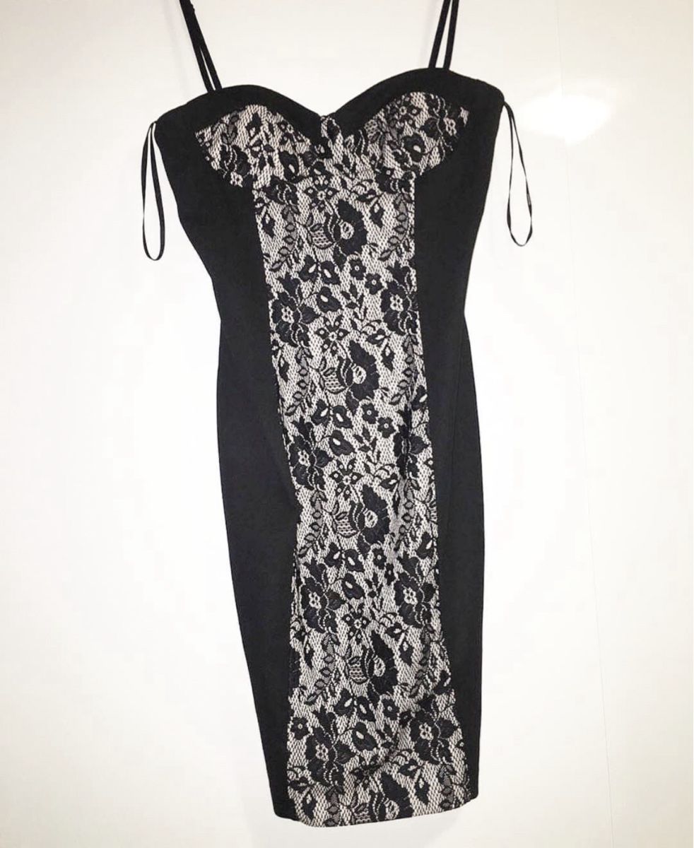 Vestiti: Schwarzes Spitzenkleid mit Pushup & Reissverschluss – Nuovo e nell'imballaggio originale da Zug venduto da Leerminschrank 4