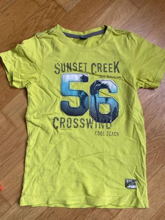 Dopodopo T-Shirt, Gr. 122/128, gelbgrün Nummer 56 Palme 🌴