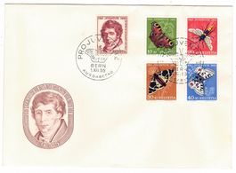 Lettre Pro-Juventute 1955 1er jour (1.XII.55)