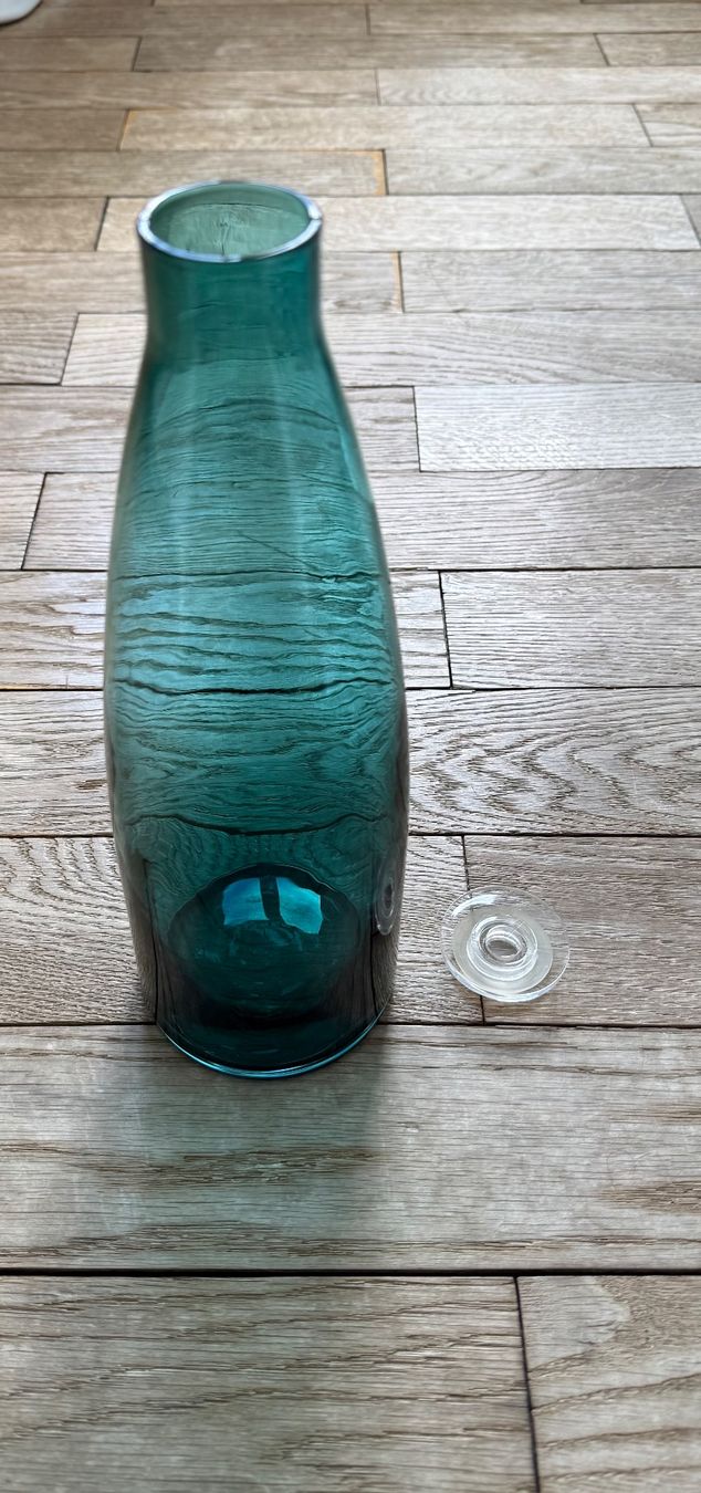 Ikea Caraffe: Vintage Ikea Mildra-Karaffe, türkis – Usato da Luzern venduto da Mamutpe 2