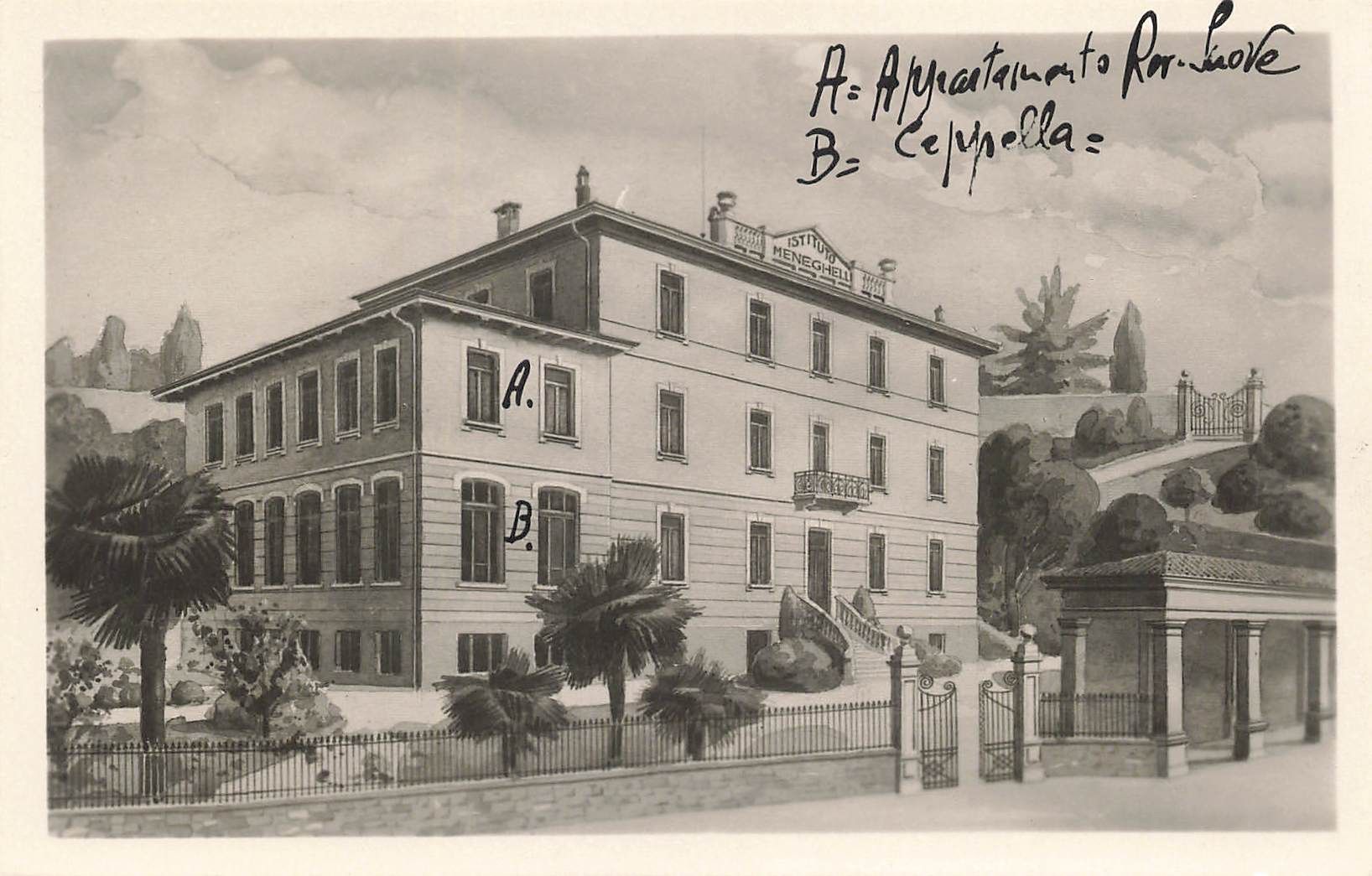 Cartoline postali: Tesserete (TI) Istituto Meneghelli – Usato da Biasca venduto da Blenio71