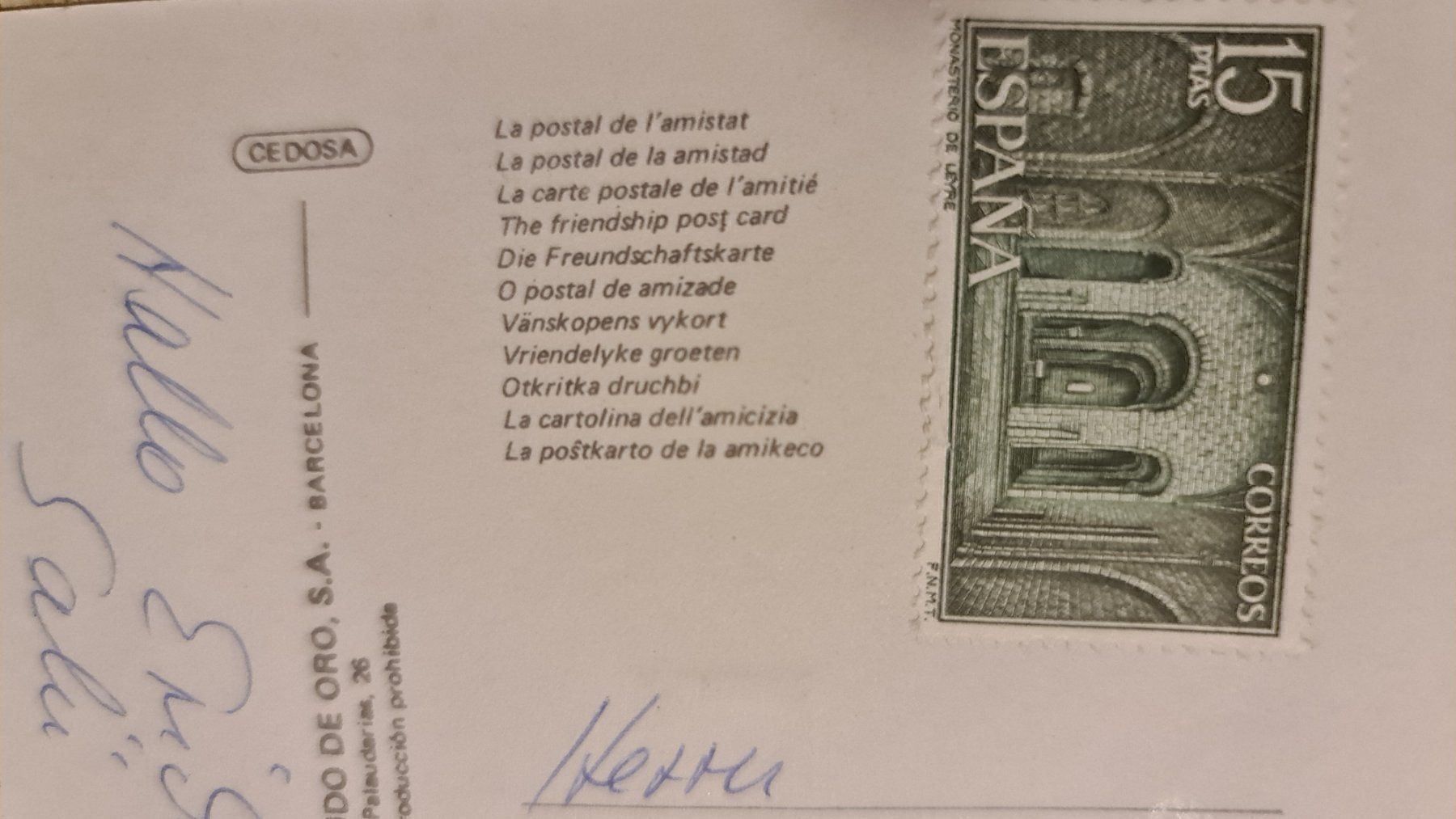 Cartoline postali: Ansichtskarte Barcelona Spanien – Usato da Dintikon venduto da Vexi 1