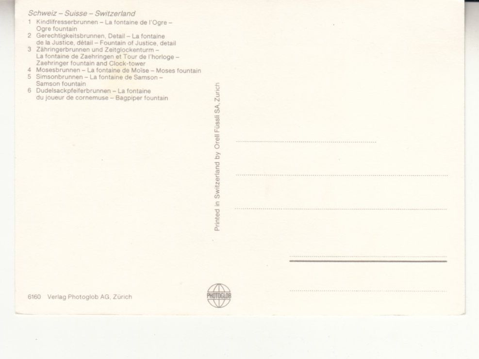 Cartoline postali: Bern ca. 1970 – Usato da Bürglen TG venduto da StampGraf 1