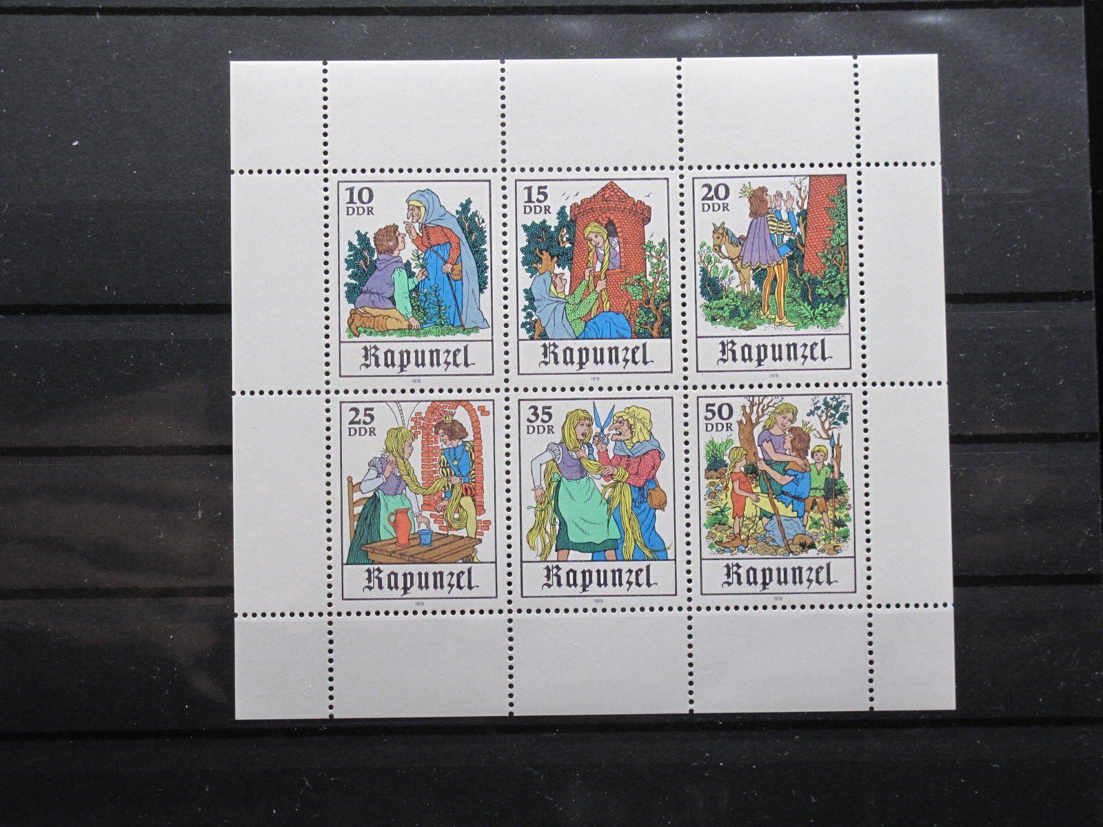 Tutti i francobolli: DDR 1978 Märchen XIII Rapunzel KB** – Usato da Wil SG venduto da fva01