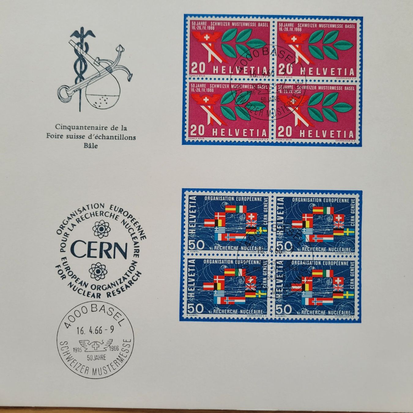 Alle Briefmarken: Document CERN Basel 1966 – Gebraucht aus Biel/Bienne von Destockweb 2