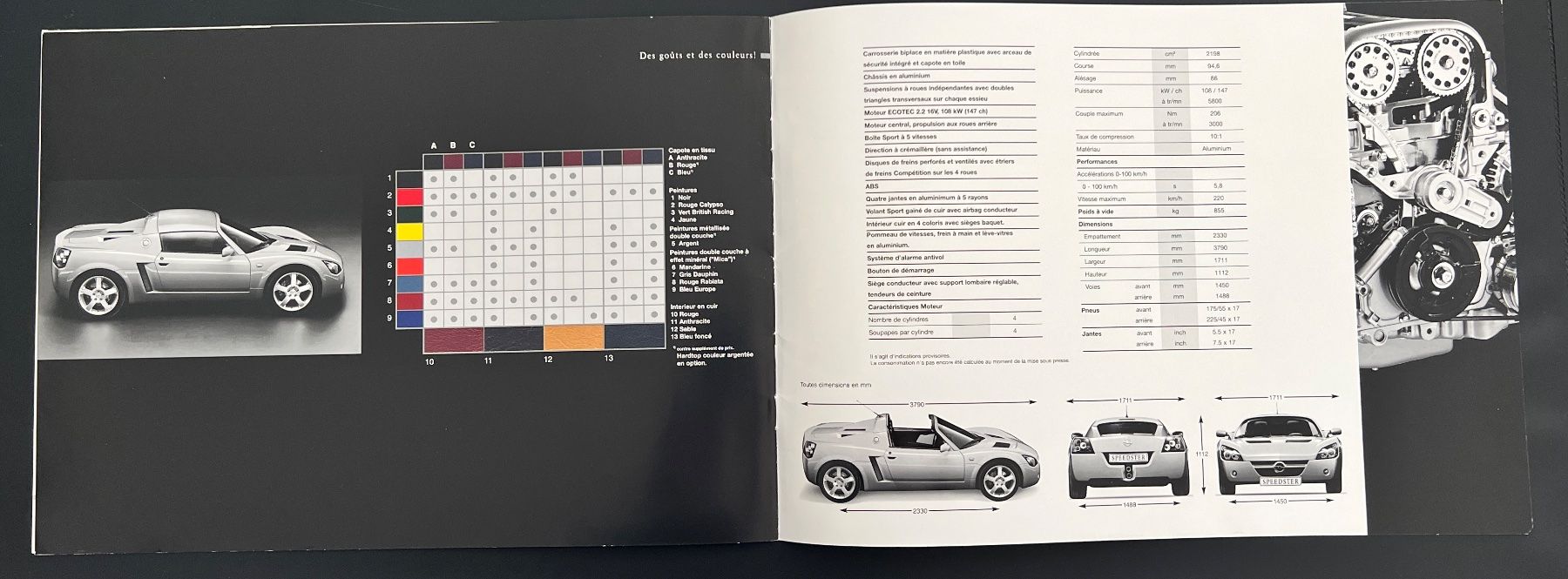 Opel Documenti: Opel Speedster Prospekt – Usato da Thun venduto da Cravatte 1