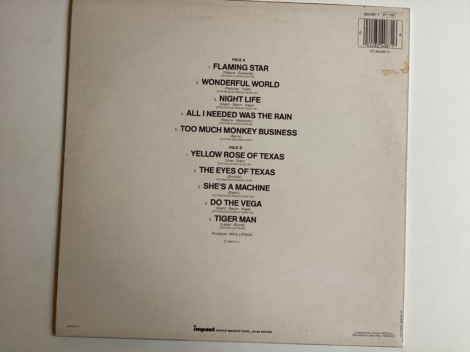 Dischi in vinile: Elvis Presley LP - Vol.2 Impact – Usato da Gutenswil venduto da Hamzian 2