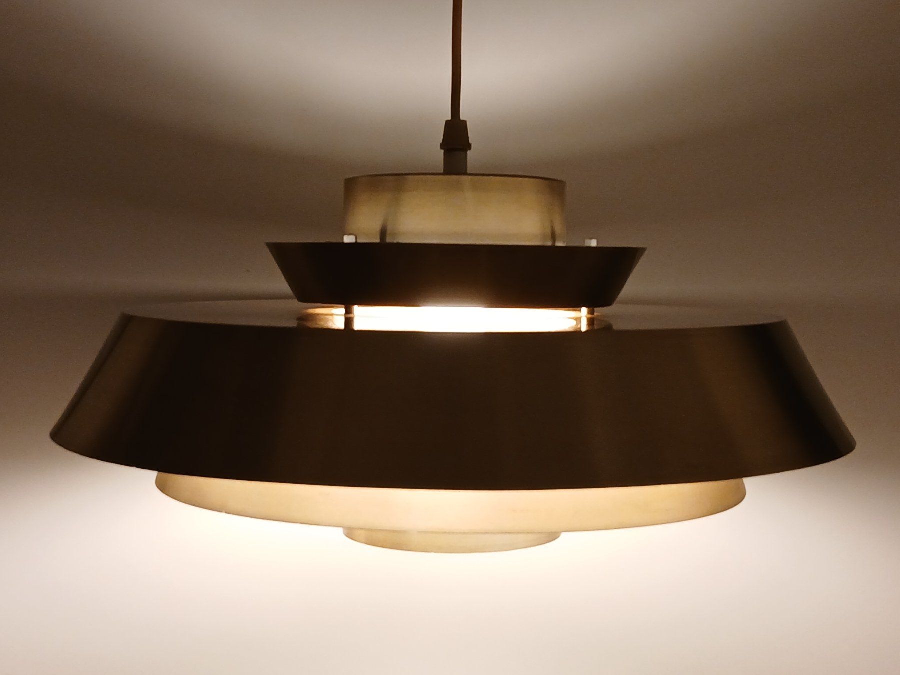 Lampadari & plafoniere: Deckenleuchte 60er, Dänisch Design, Gold/Weiss – Usato da Zumikon venduto da Vollvintage 3