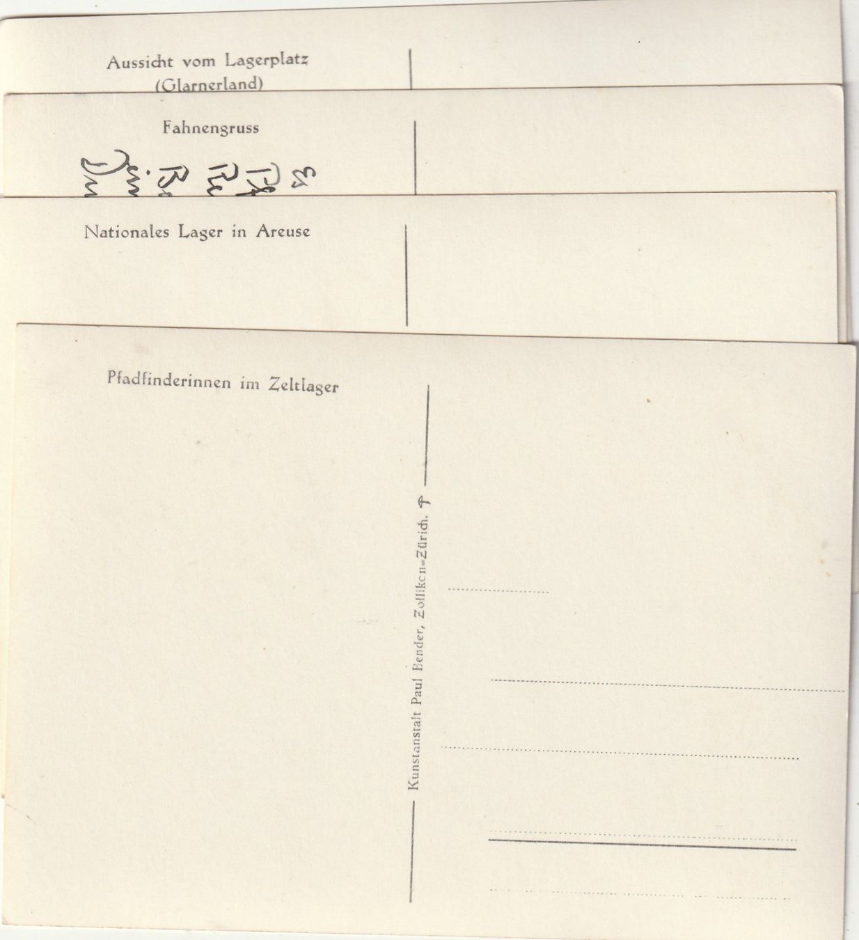 Cartoline postali: 4 Ak Pfadilager – Usato da Rorschacherberg venduto da fratovi2 2