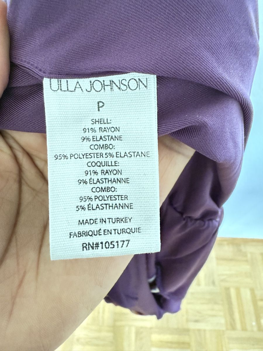 Vestiti: ULLA JOHNSON gathered printed stretch-jersey mini – Nuovo (secondo la descrizione) da Versoix venduto da pen_6hgs 4