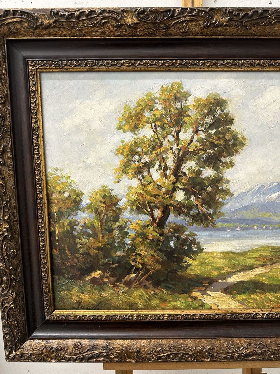 Dipinti: Gemälde mit See und Bergen Landschaft – Usato da Ebikon venduto da Gaenggeliwaar 1