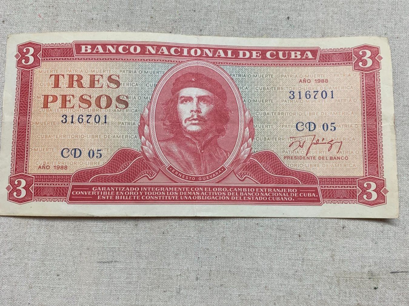 Banconote: Cuba - banconota (Guevara) – Usato da Sorengo venduto da 74in