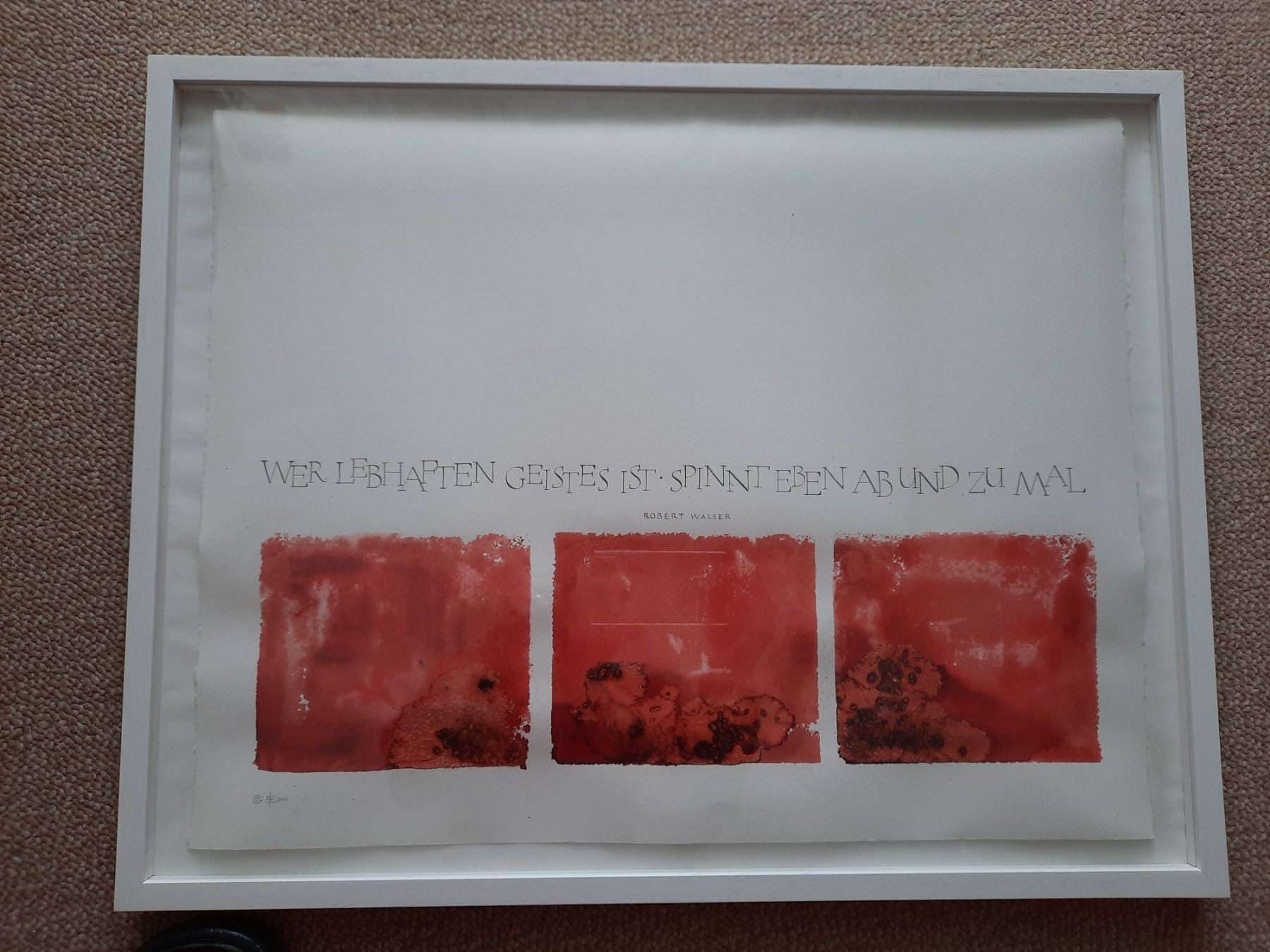 Foto & Immagini: Robert Walser: Gedicht und Bild, gerahmt – Nuovo (secondo la descrizione) da Niederteufen venduto da Buecherwurm_70