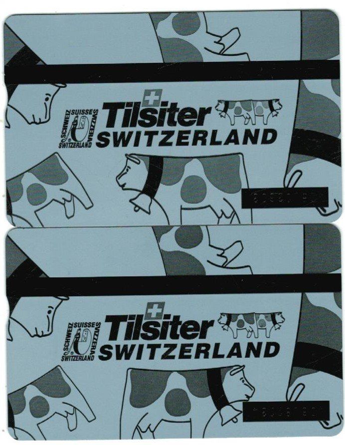 Schede telefoniche: 2 Taxcards Tilsiter – Usato da Zürich venduto da Tolima194 1