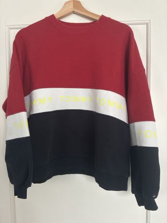 Pullover Tommy Jeans rot-weiss-schwarz Grösse M