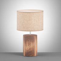 Tischleuchte, Holzoptik, 43 cm Höhe