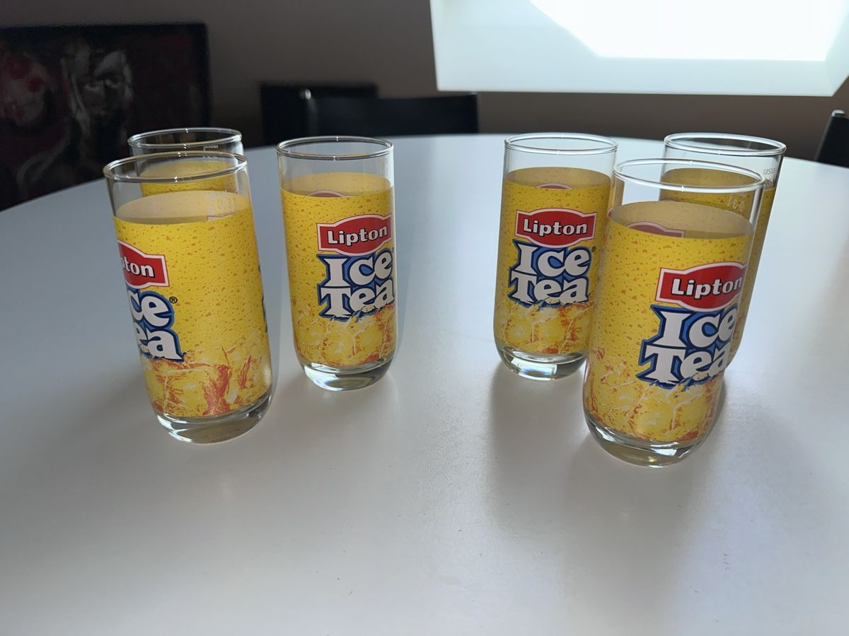 Lipton Bicchieri: 6x Verres Lipton Ice Tea – Nuovo (secondo la descrizione) da Gampelen venduto da theboywhoworks