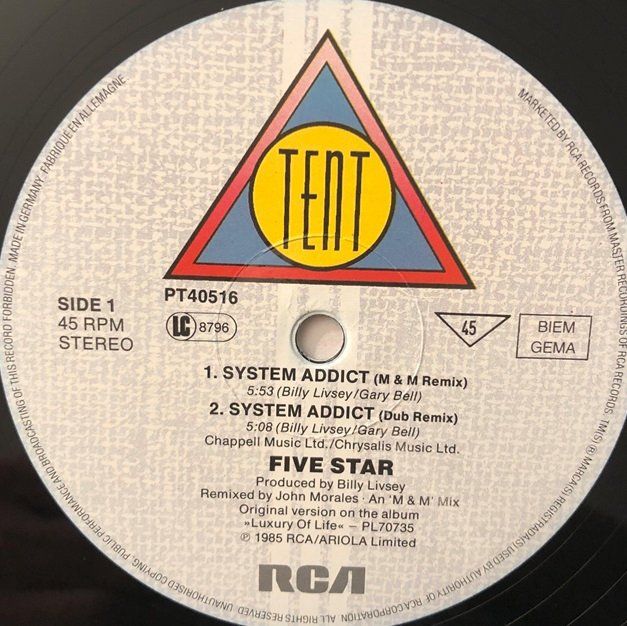 Dischi in vinile: 5 Star – System Addict (12'' Single) – Usato da Grüningen venduto da azulvinyl 2
