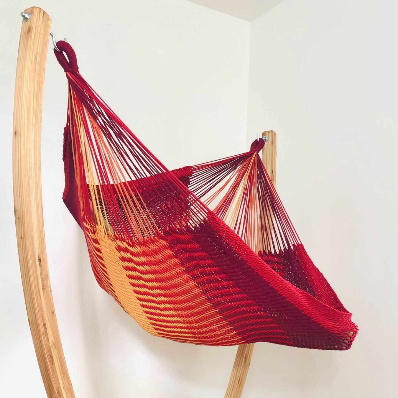 Poltrone pensili da giardino: MacaMex Netz-Hängesessel-SET Sunset Baumwolle – Nuovo e nell'imballaggio originale da Tulln venduto da HaengemattenShop 4