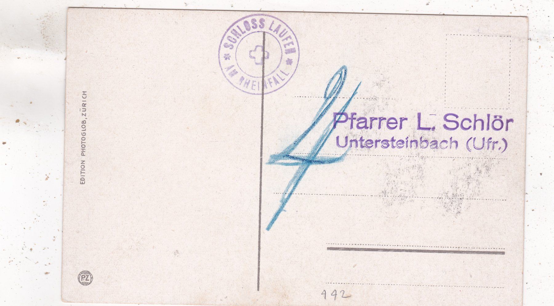Cartoline postali: Rheinfall mit Schloss Laufen – Usato da Herisau venduto da Lisegrat2008 1