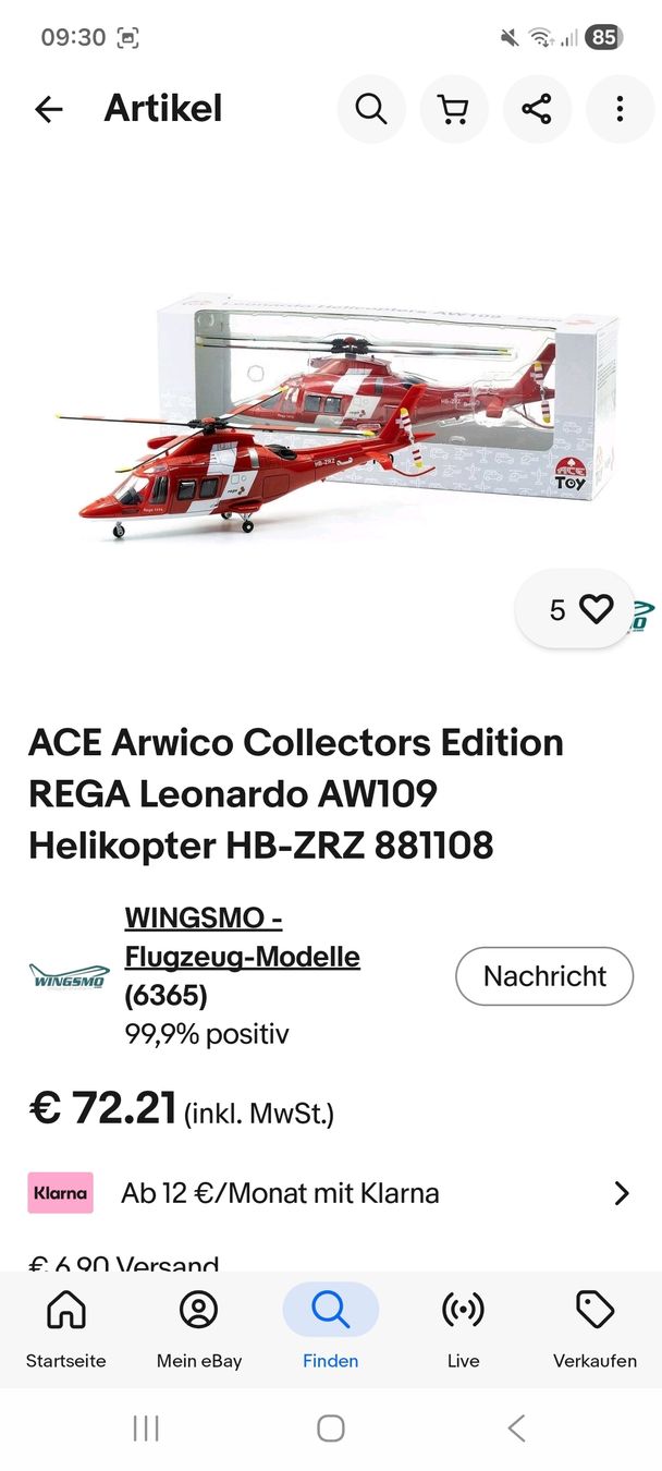 Kit di modellismo & Modellini statici: Div Flugzeugmodelle Neupreis 500.- – Usato da Ramsen venduto da abtaudi 6