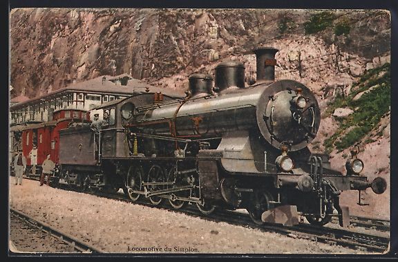 Cartoline postali: Locomotive du Simplon, Dampflok der schw – Usato da Berlin venduto da bartko-reher