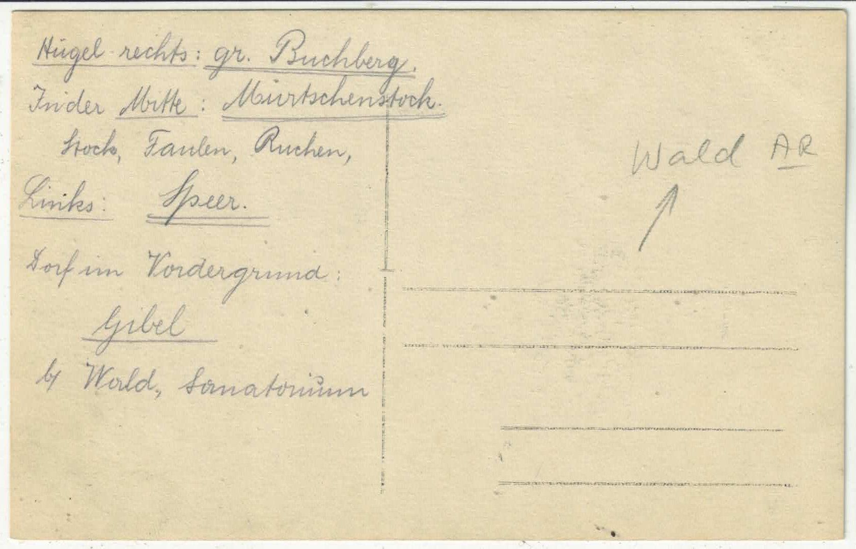 Cartes postales: Wald - Gibel – D'occasion à Ettingen par Kartenplanet 1