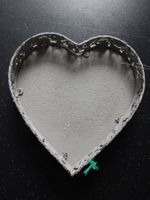Herz Tablett Schale Neu Holz + Metall NEU shabby chic