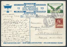 Flugpost Schweiz 1929 Genf Toulouse-Casablanca Luftpost