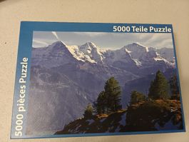 Puzzle, 5000 Teile, Berglandschaft, komplett