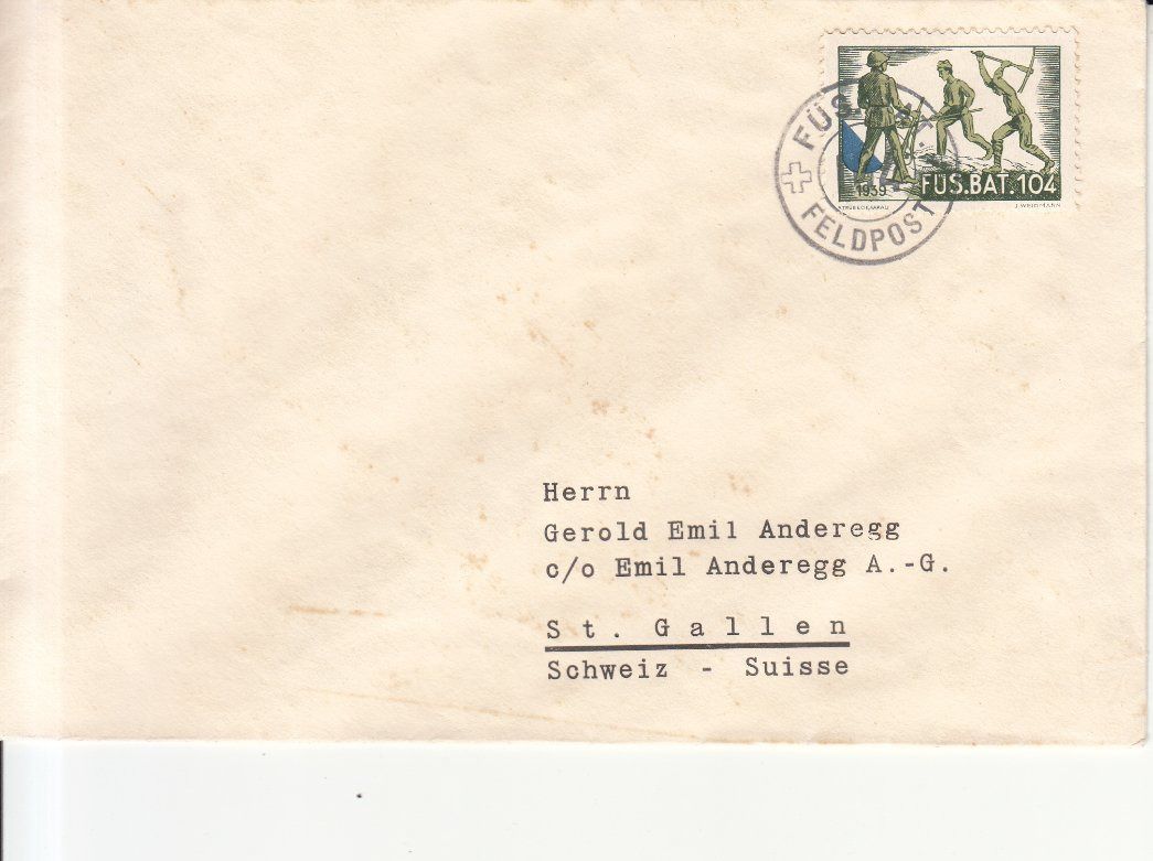 Tutti i francobolli: Infanterie Wi 510 auf Brief – Usato da Bürglen TG venduto da StampGraf