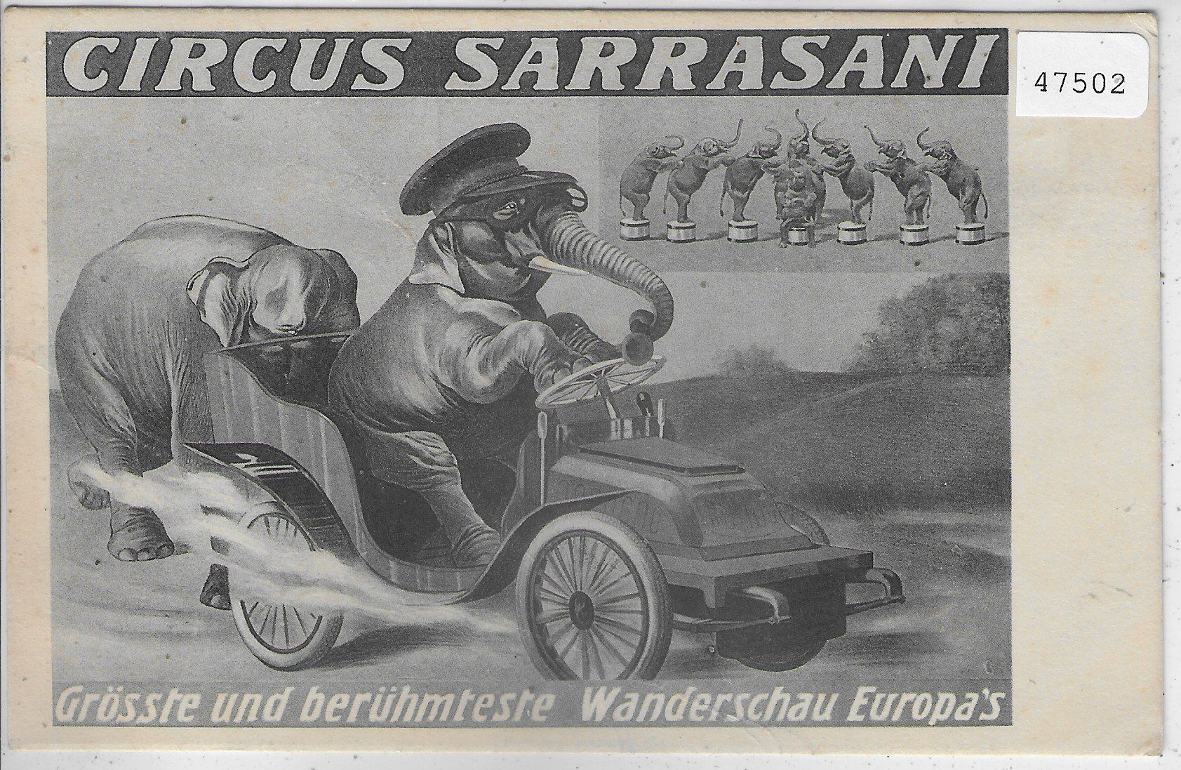 Cartes postales: Circus Sarrasani - Elefanten – Défectueux à Ettingen par Kartenplanet