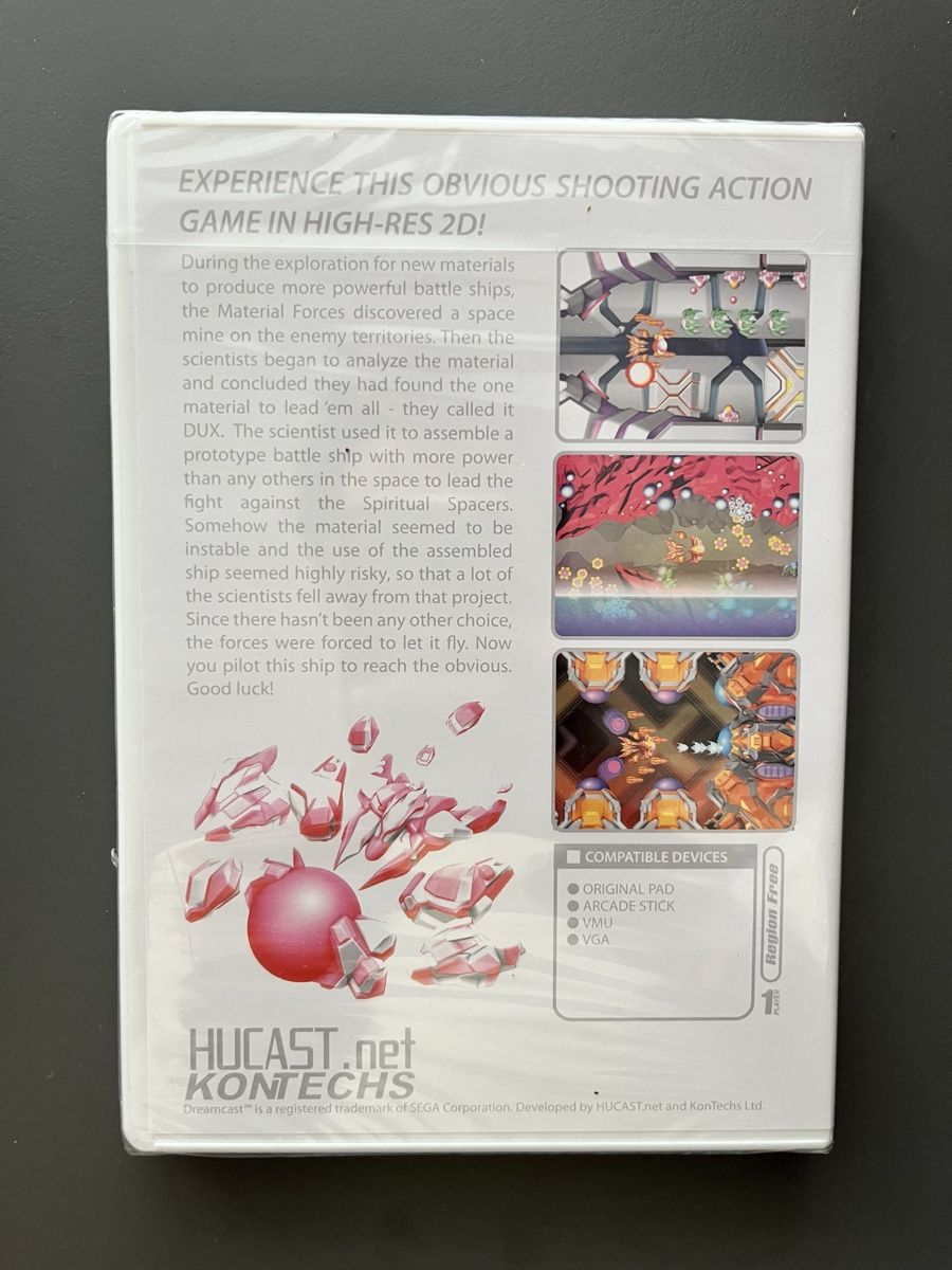 Sega Spiele: DUX Dreamcast NEU Hucast.net – Neu und originalverpackt aus Balzers von Consolegamer 1