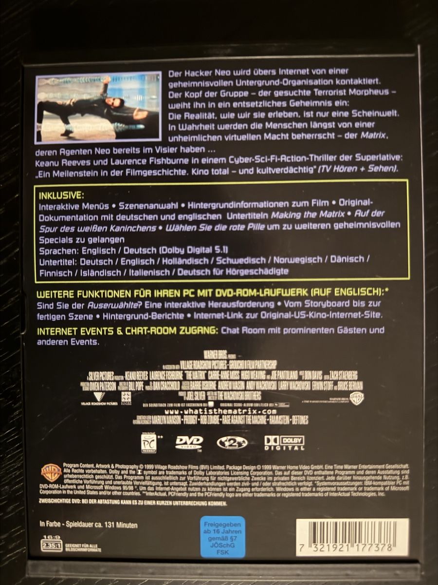 Alle DVDs: Matrix DVD guter Zustand – Gebraucht aus Lausen von EisAmStiel94 1