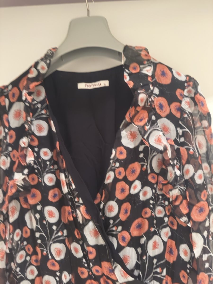 Vestiti: Blumenkleid Gr. 38, Chiffon, Herbstfarben – Usato da Jonen venduto da dibbern 2