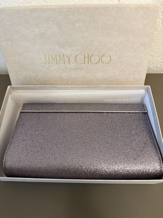 Jimmy Choo London Clutch / Abendtasche – Metallic Glitzer – 