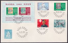 1965 FDC, Block + Serie Halbmond-ET Kellerhals ähnlich
