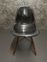 Herman Miller Eames Fiberglass Chair Schwarz Vintage Defekt