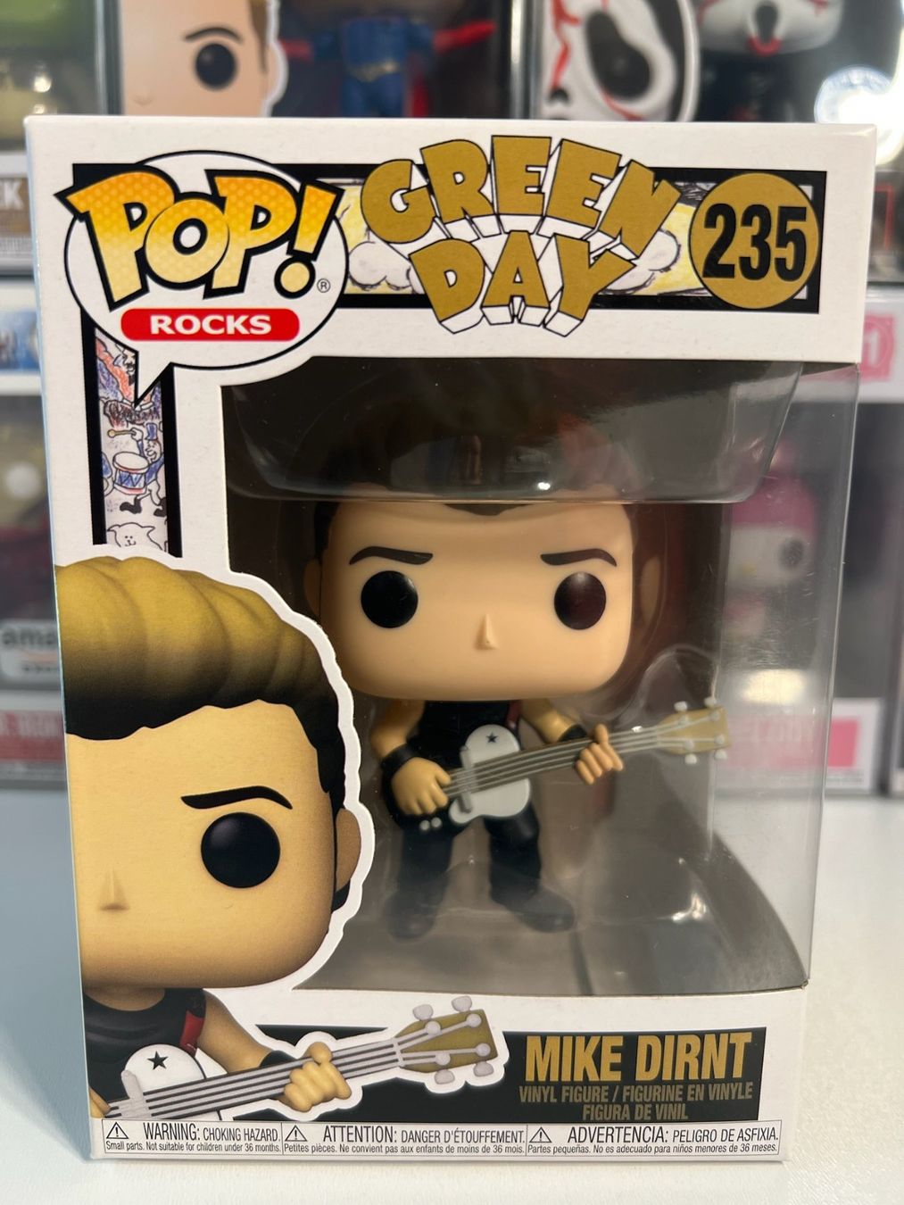 Funko Statuette: Funko POP! Rocks Green Day Mike Dirnt – Nuovo e nell'imballaggio originale da Le Mouret venduto da perfectbijou