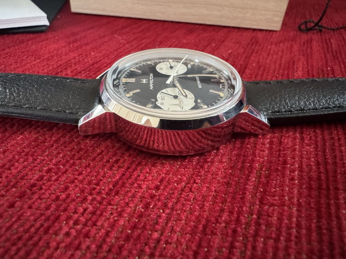 Hamilton Orologi: Hamilton Retro Chrono Handaufzug – Nuovo (secondo la descrizione) da St. Gallen venduto da Gullygully 2