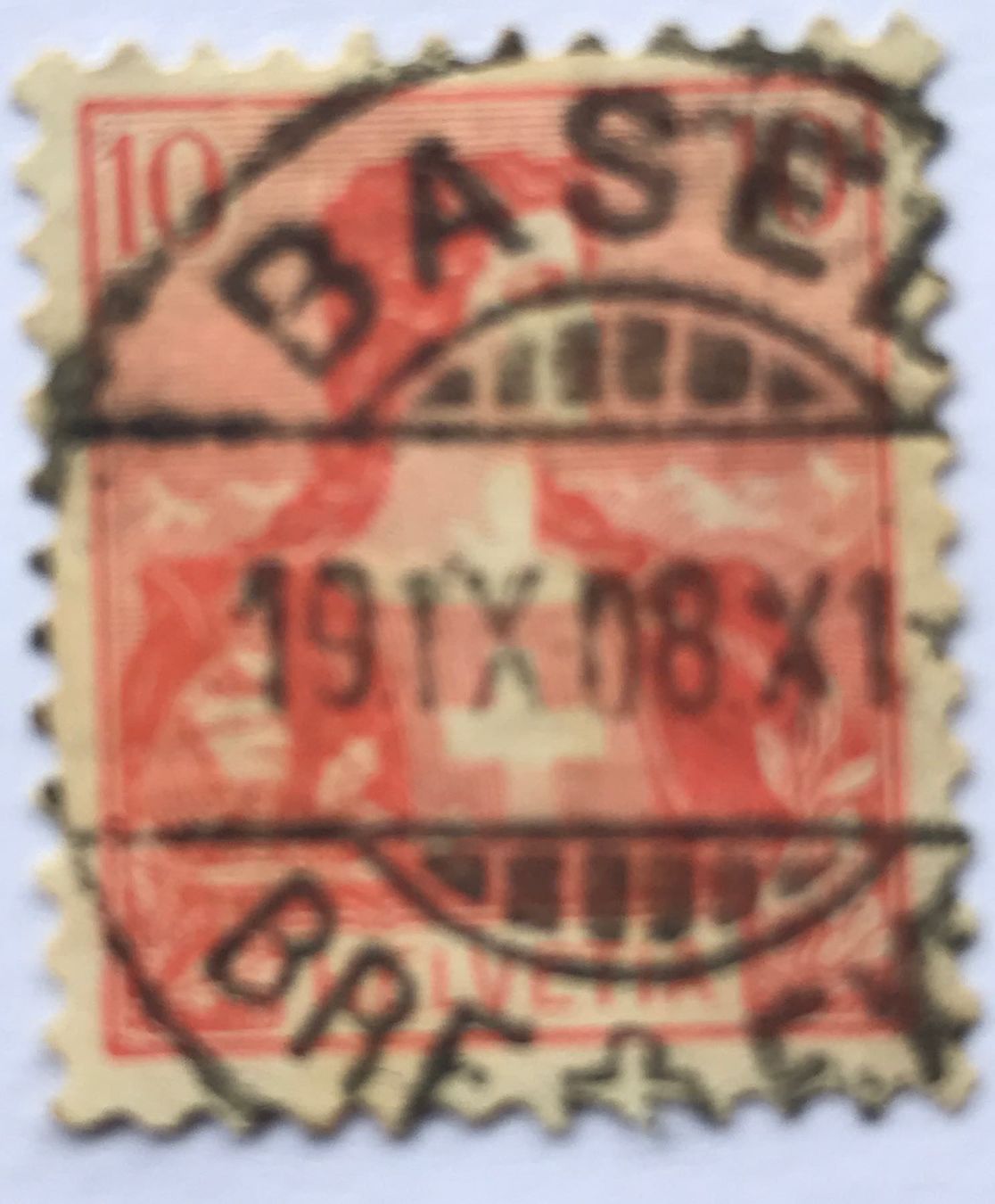 Tutti i francobolli: Helvetia Brustbild  Vollstempel Basel – Usato da Aarau venduto da Billa007