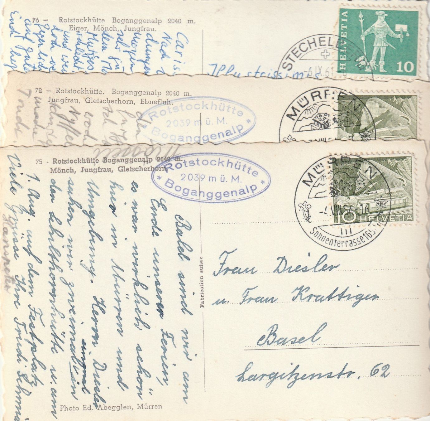Cartoline postali: 3 Ak Rotstockhütte – Usato da Rorschacherberg venduto da fratovi2 1