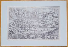 Kupferkarte  von Appenzell und Herisau, 1654