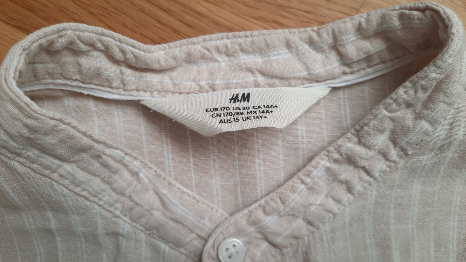 H&M Camicie, T-shirt & Polo: ***H&M*** Hemd 170 beige – Usato da Wädenswil venduto da H2H_Secondhandshop 2