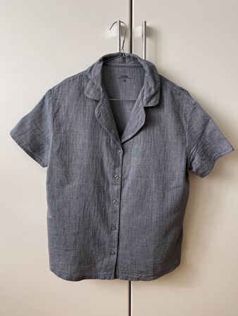 Calida Hemd kurzarm blau Gr.  XS 100% Baumwolle