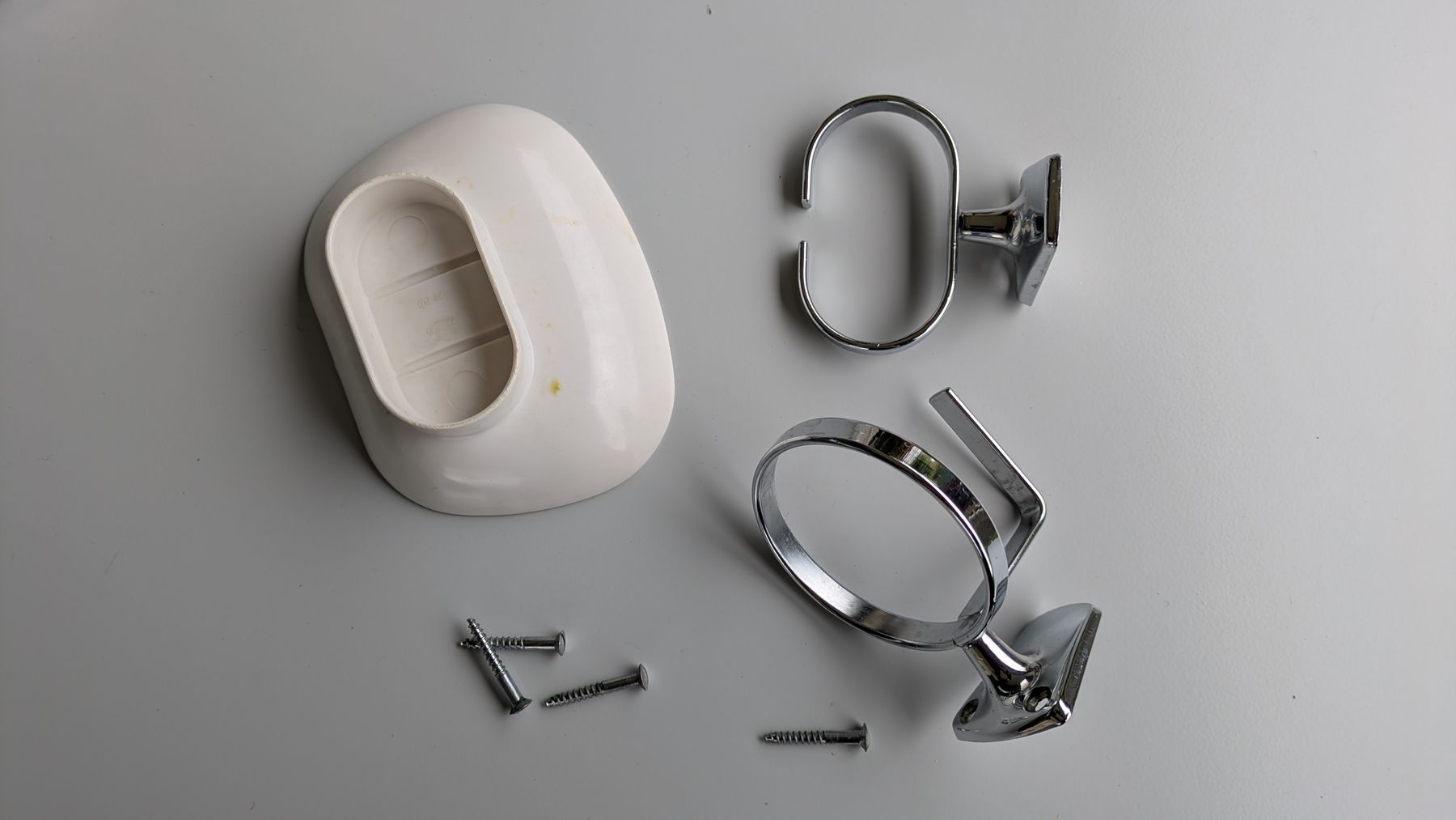 Portasapone: Seifenhalter Set Chrom/Weiss und Glashalter – Usato da Sachseln venduto da falkster 1