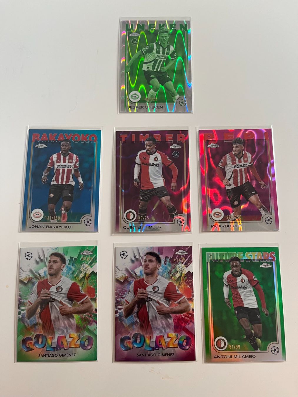 Topps Carte collezionabili: 7 x Numbered Topps Chrome Feyenoord / PSV – Usato da Thun venduto da sci_lz9x