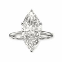 Exklusiver 14K Weissgold-Ring mit 5.00ct Marquise Diamant