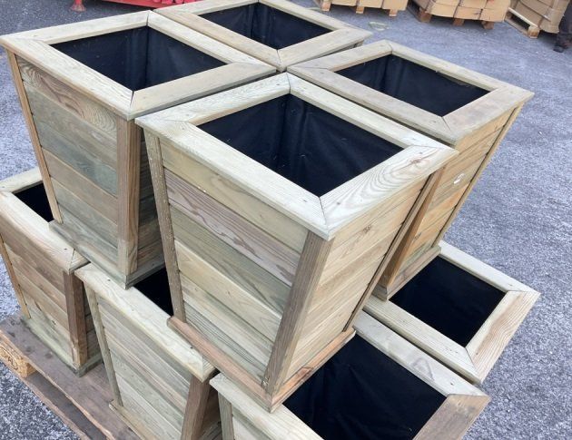 KREATOR Blumentopf Aus Holz – 1000 G, Klassisches Design Für Garten & Balkon
